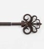 Brown Sophia Iron Expandable 2 Curtain Rod with Accessories ( 36 to 66 Inches)