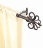 Brown Sophia Iron Expandable 2 Curtain Rod with Accessories ( 36 to 66 Inches)