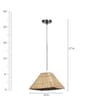 Canvas Brown Natural Fiber Hanging Light