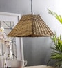 Canvas Brown Natural Fiber Hanging Light