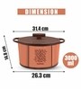 Brown Stainless Steel 3Ltr Insulated Thermoware Casserole