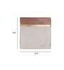 Faye White & Brown Marble & MDF (Set of 4) Table Coaster