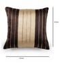 Brown Strip Polyester Cushions & Pillows Cover (Set of 5)