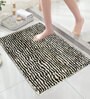 Brown Stripe Microfiber 23x15 Inches Super Soft Bath Mat