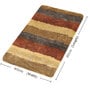 Brown and Red Stripe Microfiber 24x16 Inches Super Soft Bath Mat