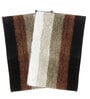 Brown Stripe Microfiber 24x16 Inches Super Soft Bath Mat