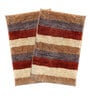 Brown and Red Stripe Microfiber 24x16 Inches Super Soft Bath Mat