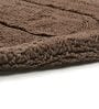 Brown Striped Cotton 19x27 Inches AntiSkid (Set of 2) Bath Mats