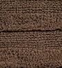 Brown Striped Cotton 19x27 Inches AntiSkid (Set of 2) Bath Mats