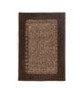 Brown Geometric Microfibre 24x16 Inches AntiSkid Bath Mat