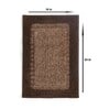 Brown Geometric Microfibre 24x16 Inches AntiSkid Bath Mat