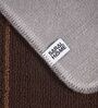 Brown Geometric Polypropylene 24x16 Inches AntiSkid Bath Mat