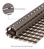Brown Striped PVC 24x19 Inches Antiskid Shower Bath Mat