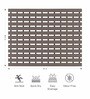 Brown Striped PVC 24x19 Inches Antiskid Shower Bath Mat
