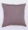 Brown Stripes Cotton Linen 16 X 16 Inches Cushion Cover 