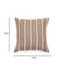Brown Stripes Cotton Linen 16 X 16 Inches Cushion Cover 