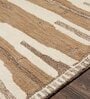Brown Stripes Wool 5 ft x 7 ft Hand tufted Carpet