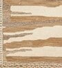 Brown Stripes Wool 5 ft x 7 ft Hand tufted Carpet