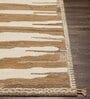Brown Stripes Wool 5 ft x 7 ft Hand tufted Carpet