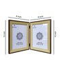 Brown Synthetic Wood Table Top Photo Frames, Set of 2