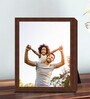 Brown Synthetic Wood Wall Hanging/Table Top Photo Frame