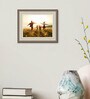 Brown Synthetic Wood Wall Hanging/Table Top Photo Frame