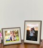 Brown Synthetic Wood Wall Hanging/Table Top Photo Frames, Set of 2