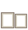 Brown Synthetic Wood Wall Hanging/Table Top Photo Frames, Set of 2
