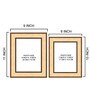 Brown Synthetic Wood Wall Hanging/Table Top Photo Frames, Set of 2