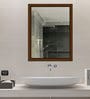 Brown Synthetic Wood Creations Wall Mirror