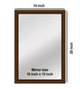 Brown Synthetic Wood Creations Wall Mirror
