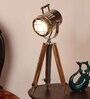 Chipka Jaal Brown Shade Table Lamp With Aluminium Base
