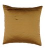 Brown Traditional Poly Canvas 16 x 16 Inches Cushion Cover
