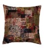 Brown Traditional Poly Canvas 16 x 16 Inches Cushion Cover