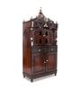 Brown Teak Wood Floor Rested Mandir With Door