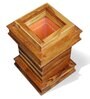 Brown Teak Wood Floor Planter