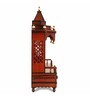 Natural Finish Teak Wood Floor Rested Mandir Without Door