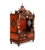 Brown Teak Wood Floor Rested Mandir Without Door