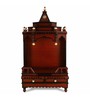 Natural Finish Teak Wood Floor Rested Mandir Without Door