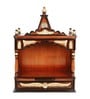 Brown Teak Wood Floor Rested Mandir Without Door