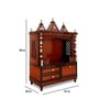Brown Teak Wood Floor Rested Mandir Without Door