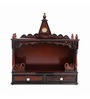 Brown Teak Wood Floor Rested Mandir Without Door