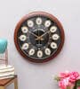 Brown Teak Wood Vintage Wall Clock (1 Piece)