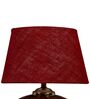 Brown Terracotta & Natural Fiber Maroon  Colour Table Lamp