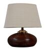 Brown Terracotta & Natural Fiber White Colour Table Lamp