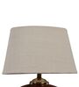 Brown Terracotta & Natural Fiber White Colour Table Lamp