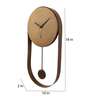 Brown Textured Brass Pendulam Clock