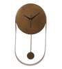 Brown Textured Brass Pendulam Clock