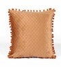 Brown Textured Velvet 16 x 16 Inches Cushion Covers (Set of 5)