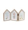 Brown Three House shape Photo Frame 3.5x5 Inches